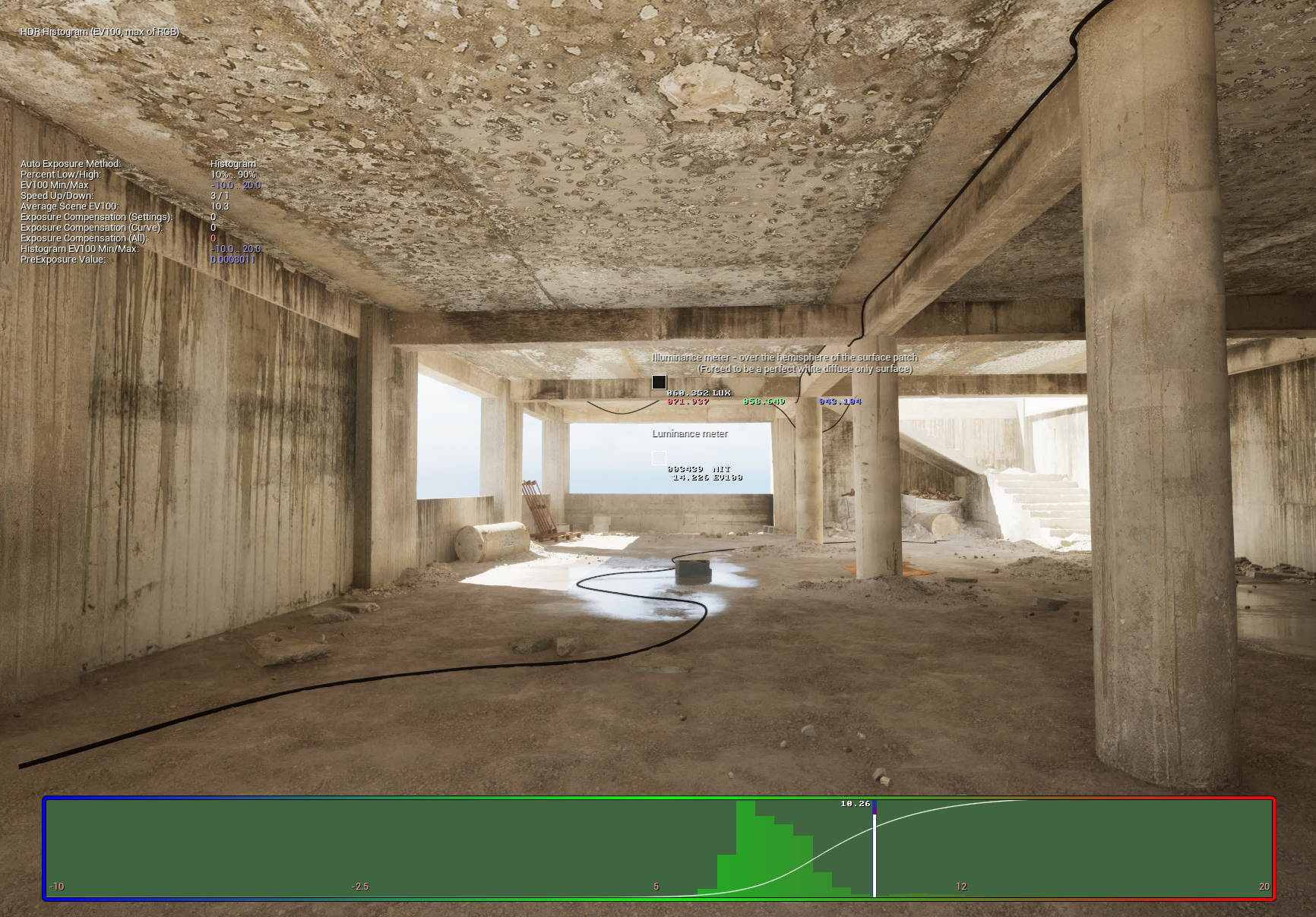 눈과 노출 설정